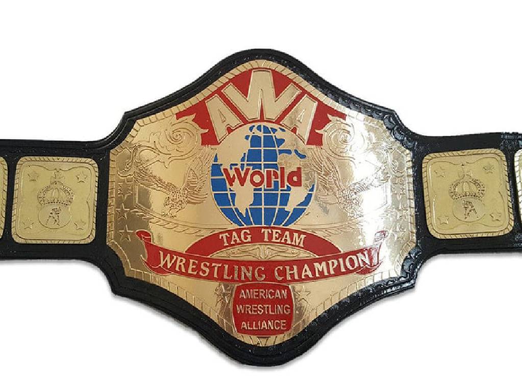 AWA World Tag Team Wrestling Champion Title Belt