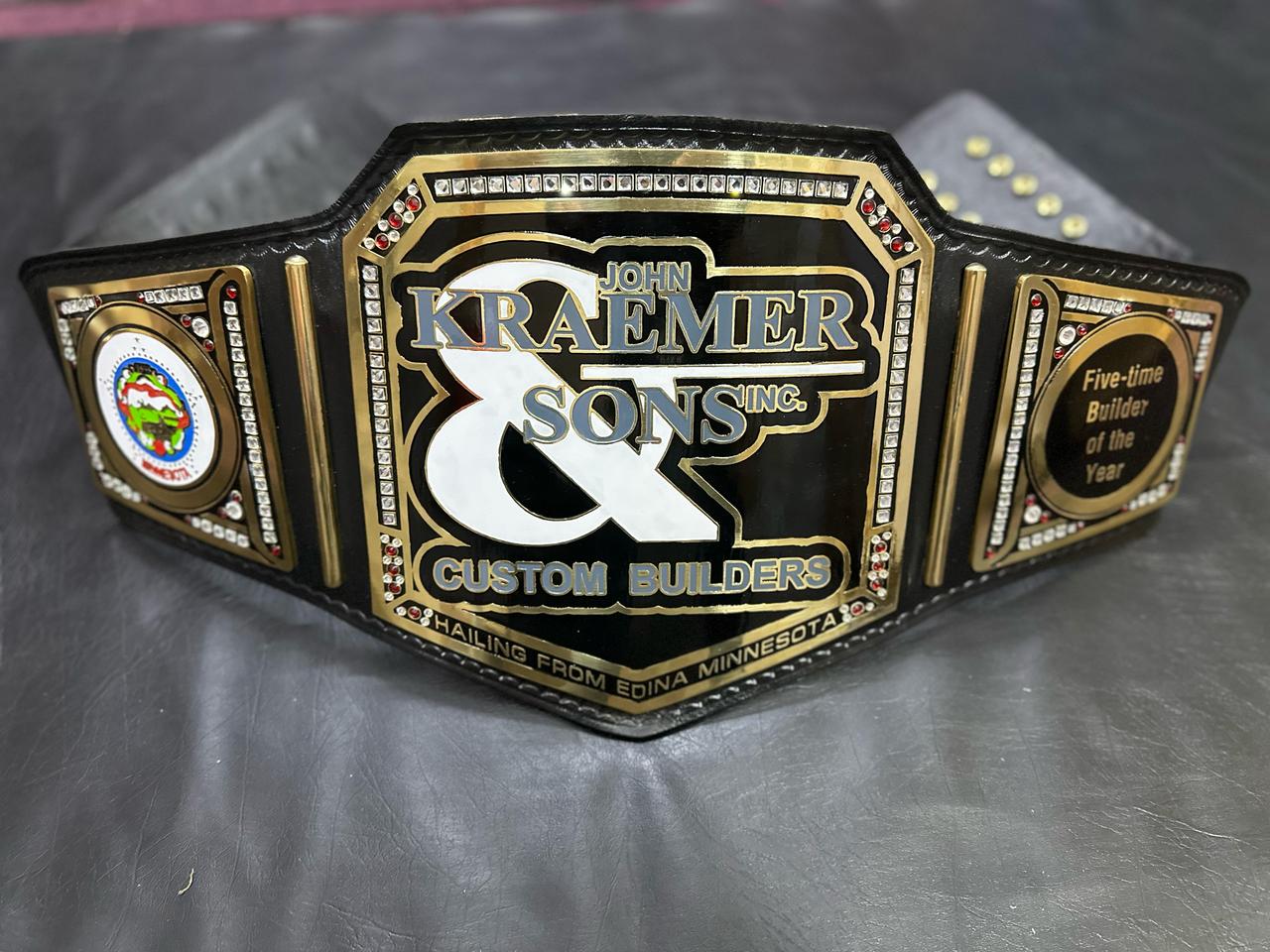custom military pride championship belt