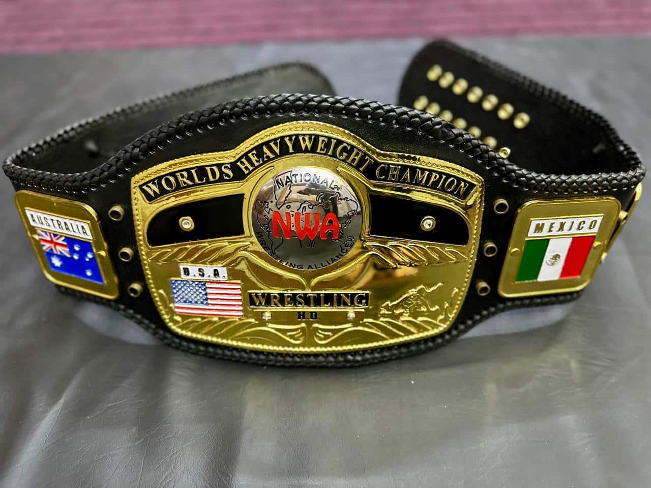 NWA Domed Globe Heavyweight Championship Belt