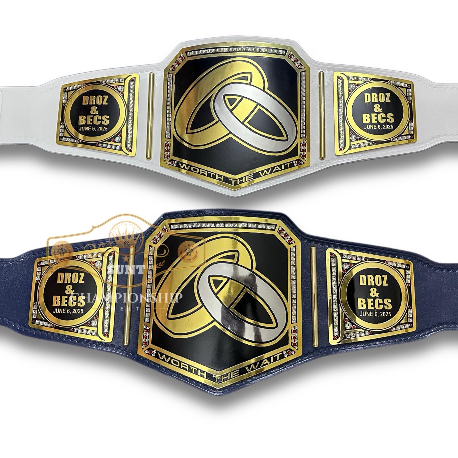 Custom Tag Team Championship Belt Set: Custom Couple Gift